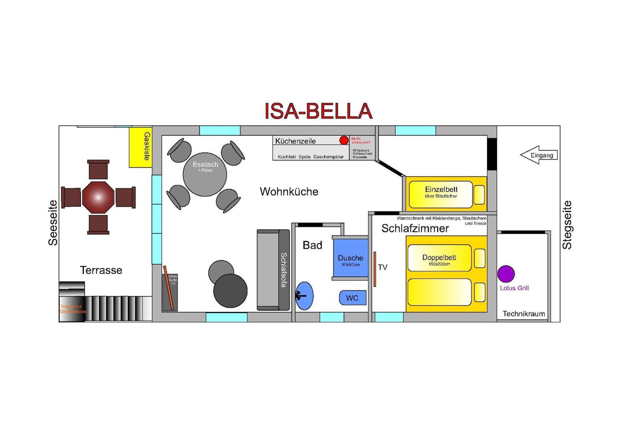 Hausboot Isa-Bella Hotel Burg  Bagian luar foto